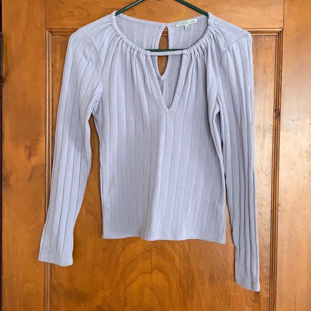 V-neck Long Sleeve Tee